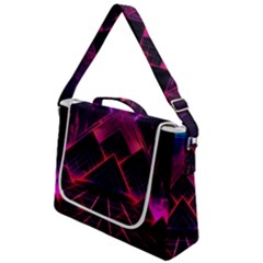 Synthwave City Retrowave Wave Box Up Messenger Bag by Pakjumat