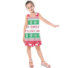 Merry Christmas Ya Filthy Animal Kids  Sleeveless Dress by Pakjumat