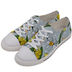 Narcissus Floral Botanical Flowers Men s Low Top Canvas Sneakers by Pakjumat