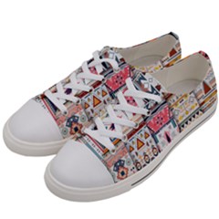 Pattern Texture Multi Colored Variation Women s Low Top Canvas Sneakers by Pakjumat