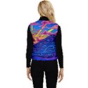 Abstract Paisley Art Pattern Design Fabric Floral Decoration Women s Button Up Puffer Vest View2