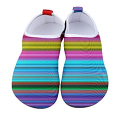 Horizontal Line Colorful Men s Sock-style Water Shoes by Pakjumat