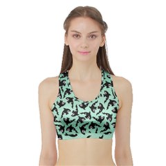 Orca Killer Whale Fish Sports Bra With Border by Pakjumat