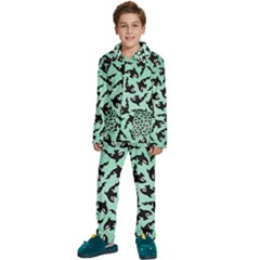 Orca Killer Whale Fish Kids  Long Sleeve Velvet Pajamas Set by Pakjumat