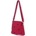 Minimalist Summer Watermelon Wallpaper Zipper Messenger Bag View2