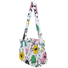 Funny Monster Pattern Rope Handles Shoulder Strap Bag by Pakjumat