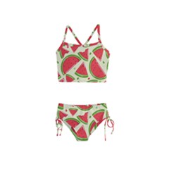 Cute Watermelon Seamless Pattern Girls  Tankini Swimsuit by Pakjumat