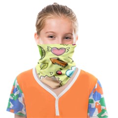 Cute Sketch Child Graphic Funny Face Covering Bandana (kids) by Hannah976