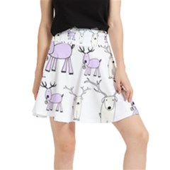 Cute Deers  Waistband Skirt by ConteMonfrey