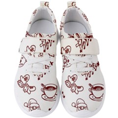 Red And White Christmas Breakfast  Men s Velcro Strap Shoes by ConteMonfrey