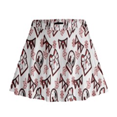 Signs Of Christmas Time  Mini Flare Skirt by ConteMonfrey