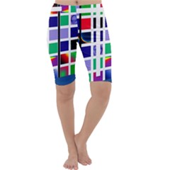 Color Graffiti Pattern Geometric Cropped Leggings  by Hannah976