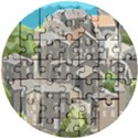 Village Place Portugal Landscape Wooden Puzzle Round View1