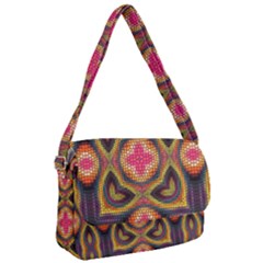 Kaleidoscope Art Pattern Ornament Courier Bag by Hannah976