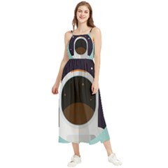 Astronaut Space Astronomy Universe Boho Sleeveless Summer Dress by Sarkoni