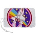 Badge Patch Pink Rainbow Rocket Pen Storage Case (S) View1