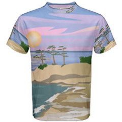 Vacation Island Sunset Sunrise Men s Cotton T-shirt by Sarkoni