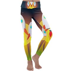 Rocket Take Off Missiles Cosmos Kids  Lightweight Velour Classic Yoga Leggings by Sarkoni