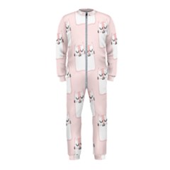 Pattern Pink Cute Sweet Fur Cats Onepiece Jumpsuit (kids) by Sarkoni