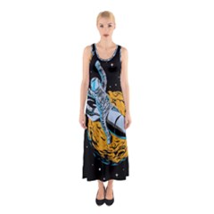 Astronaut Planet Space Science Sleeveless Maxi Dress by Sarkoni