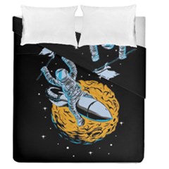 Astronaut Planet Space Science Duvet Cover Double Side (queen Size) by Sarkoni