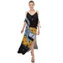 Astronaut Planet Space Science Maxi Chiffon Cover Up Dress View1