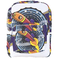 Rocket Space Clipart Illustrator Full Print Backpack by Sarkoni