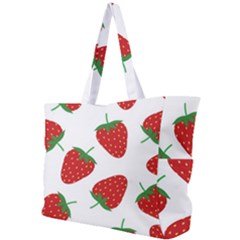 Seamless Pattern Fresh Strawberry Simple Shoulder Bag by Sarkoni