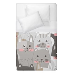 Cute Cats Seamless Pattern Duvet Cover (single Size) by Sarkoni