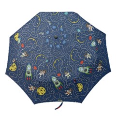 Cat Cosmos Cosmonaut Rocket Folding Umbrellas by Grandong