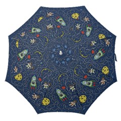 Cat Cosmos Cosmonaut Rocket Straight Umbrellas by Grandong