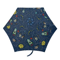 Cat Cosmos Cosmonaut Rocket Mini Folding Umbrellas by Grandong