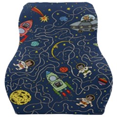 Cat Cosmos Cosmonaut Rocket Car Seat Velour Cushion  by Grandong