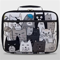 Cute Cat Hand Drawn Cartoon Style Full Print Lunch Bag by Grandong