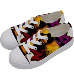 Xtreme Skateboard Graffiti Kids  Low Top Canvas Sneakers by Sarkoni