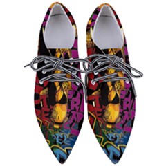 Xtreme Skateboard Graffiti Pointed Oxford Shoes by Sarkoni