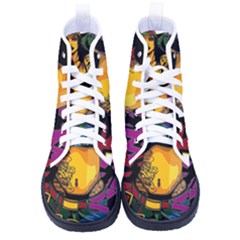 Xtreme Skateboard Graffiti Kid s High-top Canvas Sneakers by Sarkoni