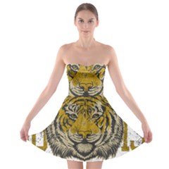 1813 River City Tigers Athletic Department Strapless Bra Top Dress by Sarkoni