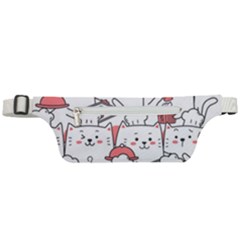 Cute Cat Chef Cooking Seamless Pattern Cartoon Active Waist Bag by Bedest