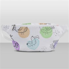 Cartoon Bird Cute Doodle Bird Waist Bag  by Bedest