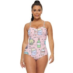 Drink Cocktail Doodle Coffee Retro Full Coverage Swimsuit by Apen