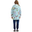 Drinks Cocktails Doodle Coffee Kids  Hooded Longline Puffer Jacket View4