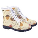 Leaves Foliage Acorns Barrel Men s High-Top Canvas Sneakers View3