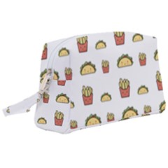 Fries Taco Pattern Fast Food Wristlet Pouch Bag (large) by Apen