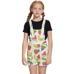 Fruits Pattern Background Food Kids  Short Overalls by Apen