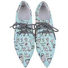 June Doodle Tropical Beach Sand Pointed Oxford Shoes by Apen