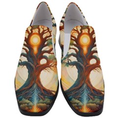 Tree Cosmic Spiritual Meditation Women Slip On Heel Loafers by Apen