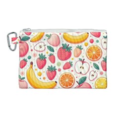 Fruit Sweet Pattern Canvas Cosmetic Bag (large) by Ravend