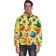 Fruits Fresh Sweet Pattern Men s Puffer Bubble Jacket Coat by Ravend