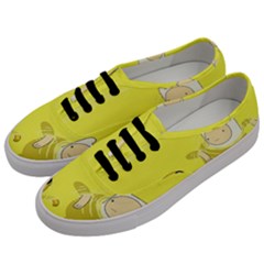 Adventure Time Jake The Dog Finn The Human Artwork Yellow Men s Classic Low Top Sneakers by Sarkoni